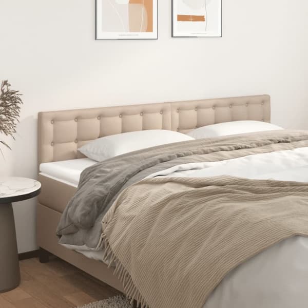 Sänggavlar cappuccino 160x5x78/88 cm konstläder