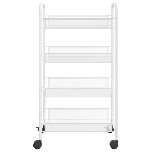 Rullvagn 4 våningar vit 46x26x85 cm järn