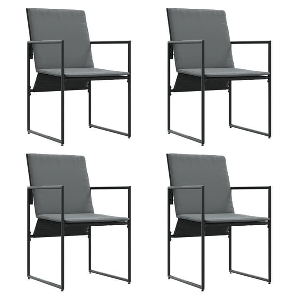 Trädgårdsmöbelset 5 pcs Svart Stål