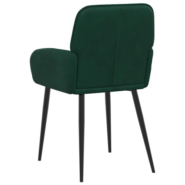 Matstolar 2 pcs Sammet Mörkgrön 57 x 50 x 85 cm