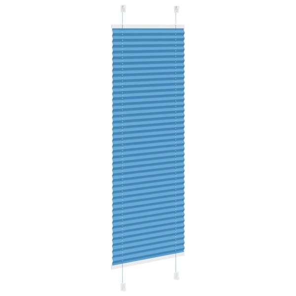 Plisserad persienn blå 50x150cm tyg bredd 49,4cm polyester
