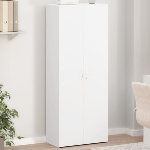 Dokumentskåp vit 60x32x153 cm konstruerat trä