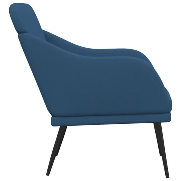 Fåtölj blå 63x76x80 cm tyg
