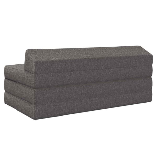 Fällbar Soffbed Ljusgrå 120 x 60 x 49 cm Tyg