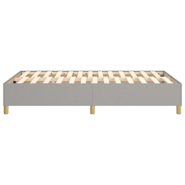 Boxspring-sängram ljusgrå 120x200 cm tyg