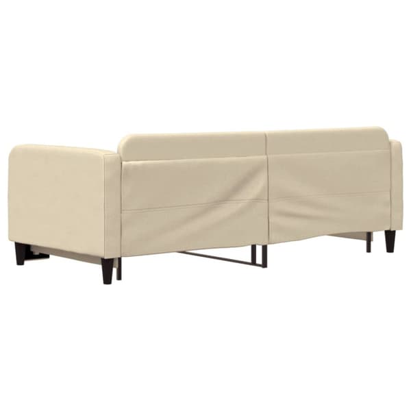 Dagbädd utdragbar gräddvit 90x200 cm tyg