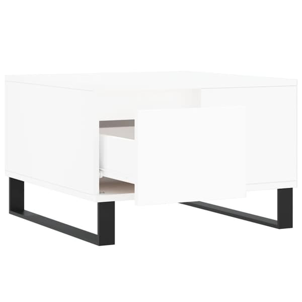 Soffbord vit 55x55x36,5 cm konstruerat trä