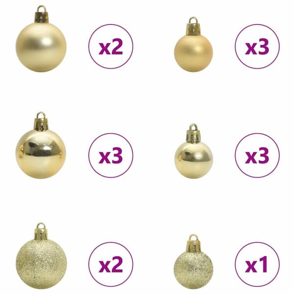 Julprydnad Set med 150 LED-lampor 61 pcs Flerfärgsdesign Plast