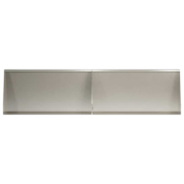 Stödvägg 2 st 80 x 12 x 50 cm Rostfritt stål Silver