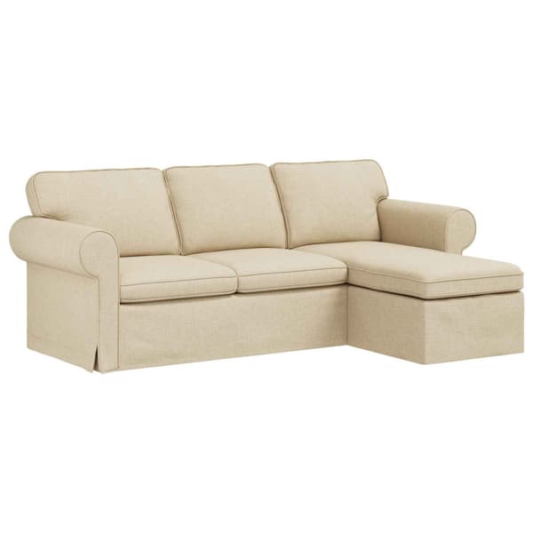 Soffa Kräm 215 x 138 x 80 cm tyg