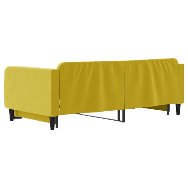 Dagbädd utdragbar gul 100x200 cm sammet
