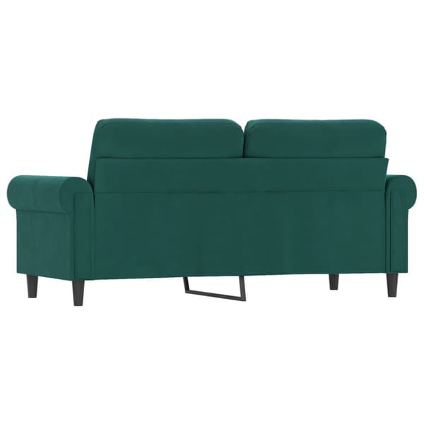 Soffa 2-sits mörkgrön 140 cm sammet