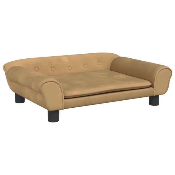 Barnsoffa brun 70x45x26 cm sammet