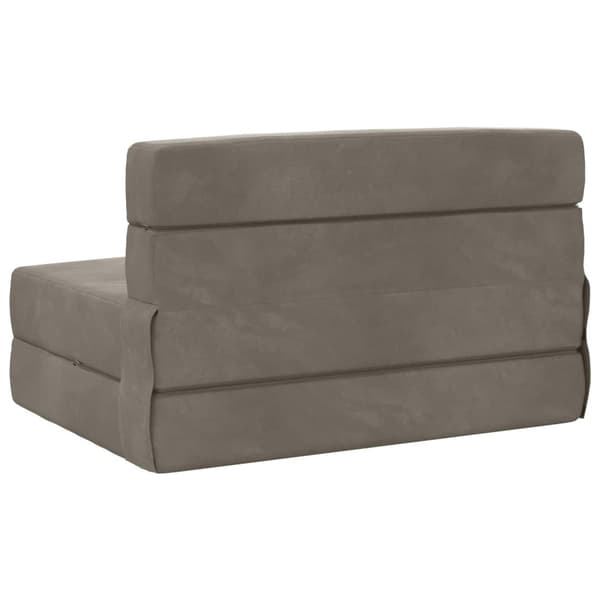 Fällsoffa säng Ljusgrå 190 x 70 x 15 cm Sammet