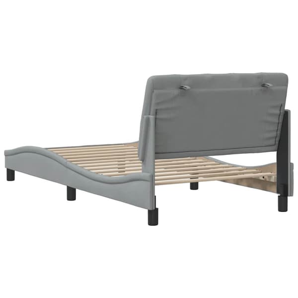 Bed Frame without Mattress Light Grey 100x200 cm Fabric