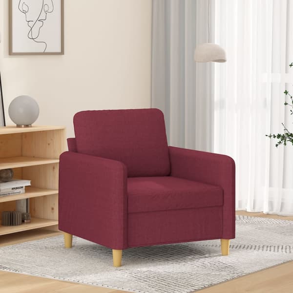 Fåtölj vinröd 60 cm tyg