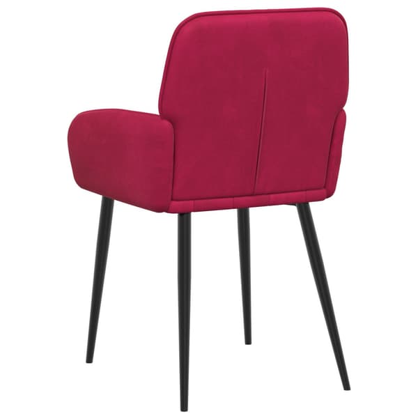 Matstolar 2 pcs Sammet Vinröd 57 x 50 x 85 cm