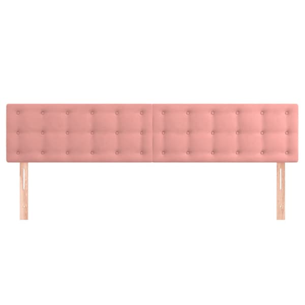 Sänggavlar rosa 200x5x78/88 cm sammet