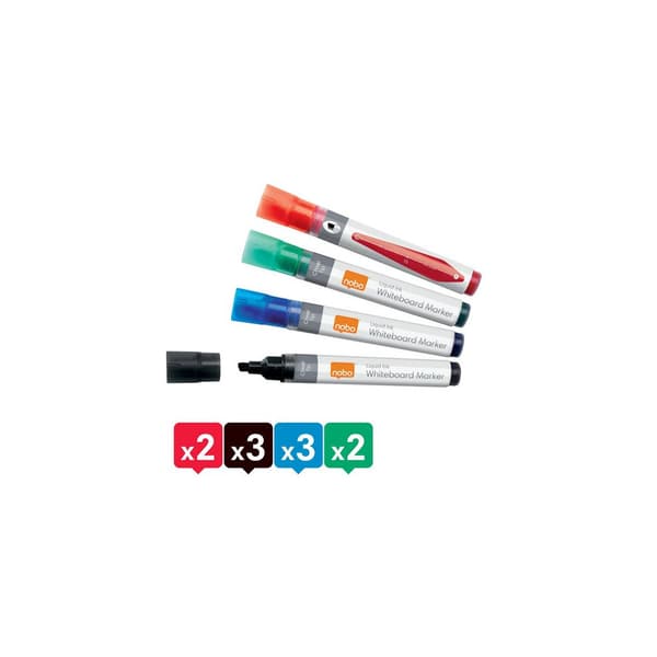 Whiteboardpenna NOBO Liq sned mix 10/fp