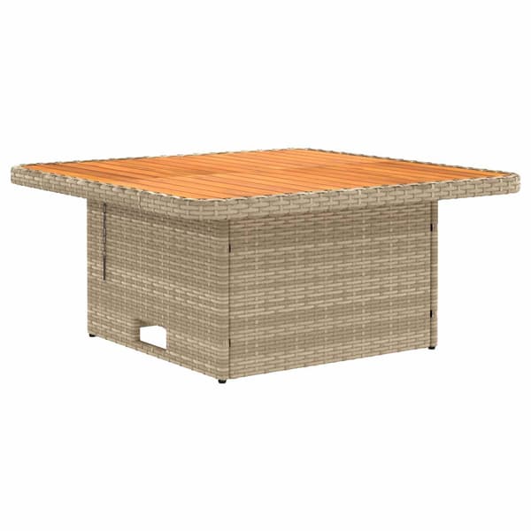 Möbelset med kudde 7 pcs Beige och Ljusgrå PE Rattan