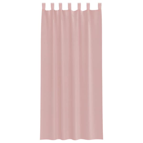 Voile gardiner med stångfickor 2 st rosa