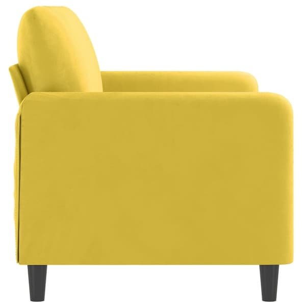 2-sitssoffa gul 140 cm sammet