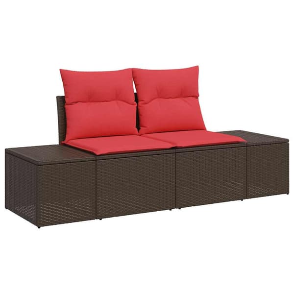 Soffset med kudde 5 pcs Brun konstrotting