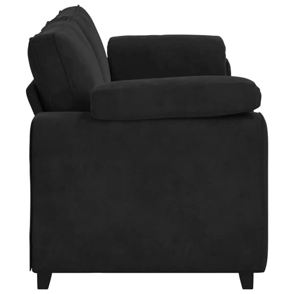 3-sitssoffa svart 220x77x82 cm sammet