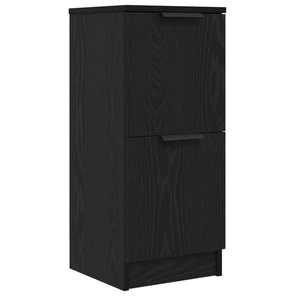 Sideboard 3 pcs Svart Ek Konstruerat trä