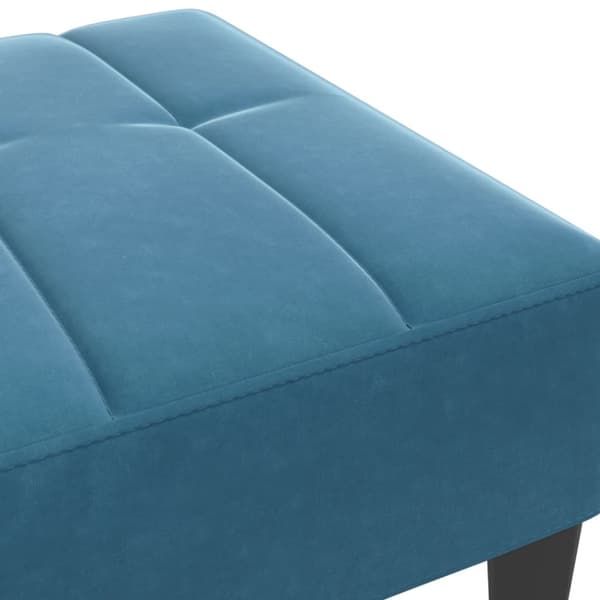 Fotpall Blå 77x55x31 cm sammet