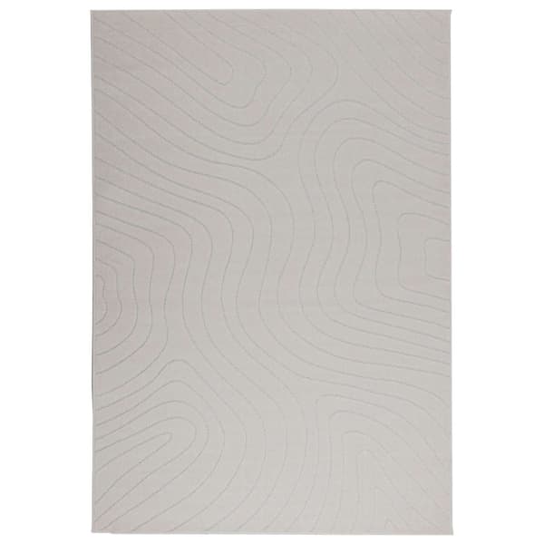 Områdesmattor Rektangulär PALMERAS Kräm 200 x 140 cm Polyester
