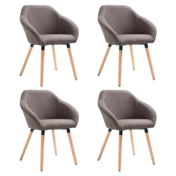 Matstolar 4 st taupe tyg