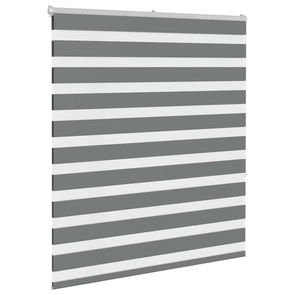 Rullgardin zebra mörkgrå 120x150 cm tyg bredd 115,9cm polyester