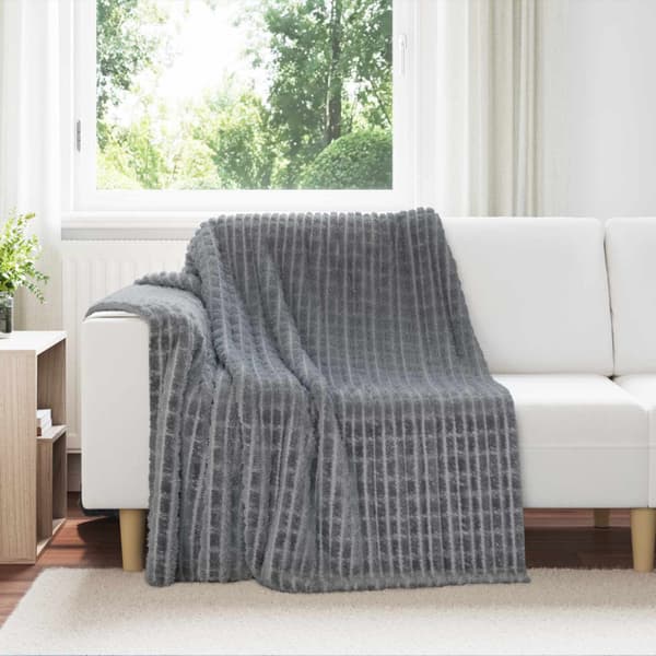 Filtar 6 pcs Mörkgrå 200 x 150 cm Fleece