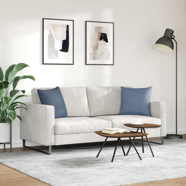 Sofakuddar 2 pcs Blå 45 x 45 cm Kordread tyg
