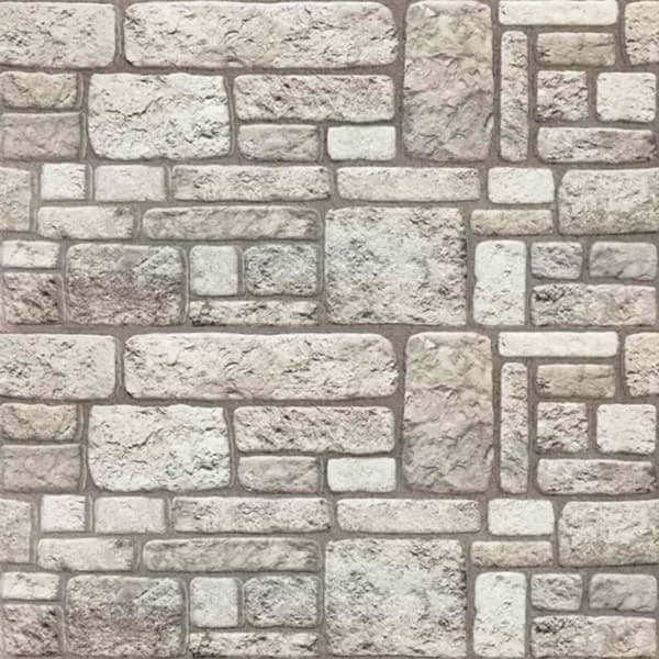 Väggpaneler 10 pcs Grå 100 x 50 cm EPS Skum