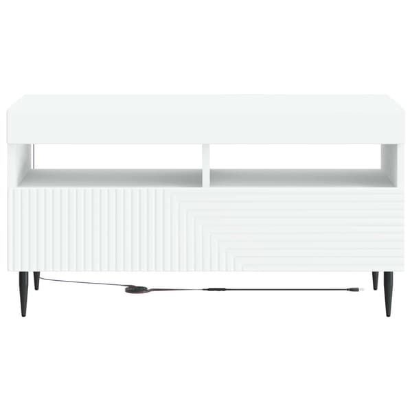 LED TV-skåp Vit Konstruerat trä