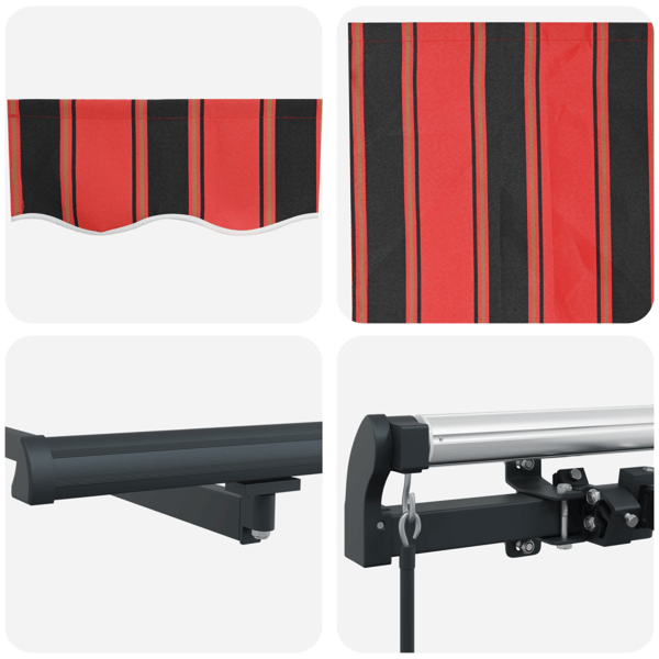Utfällbar markis Orange 350 x 200 cm tyg