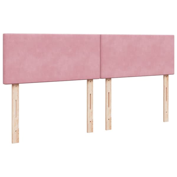 Ramsäng med madrass rosa 200x200 cm sammet