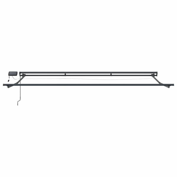 Manuell markisram med LED-lampor 4 × 3,5 m