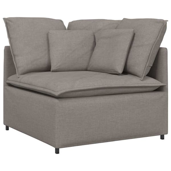 Modulsoffa med kuddar i taupe