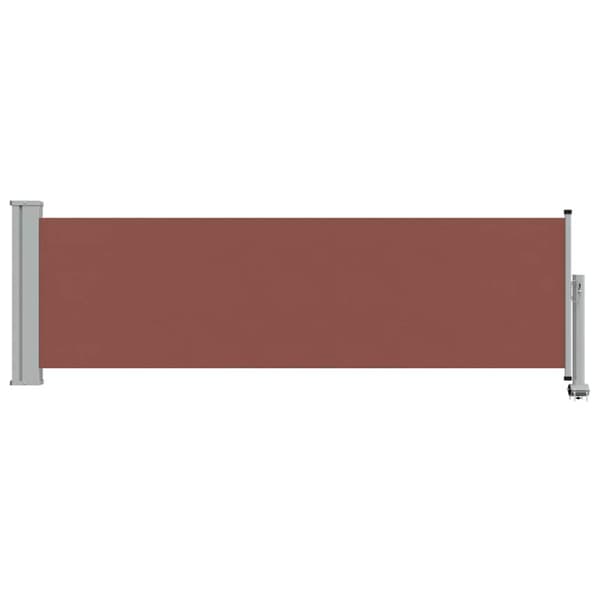 Infällbar sidomarkis 80x300 cm brun