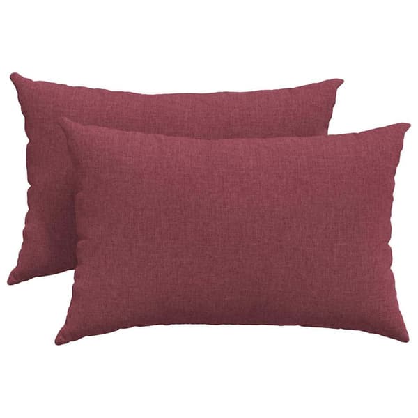 Sofakuddar 2 pcs Vinröd 60 x 40 cm tyg