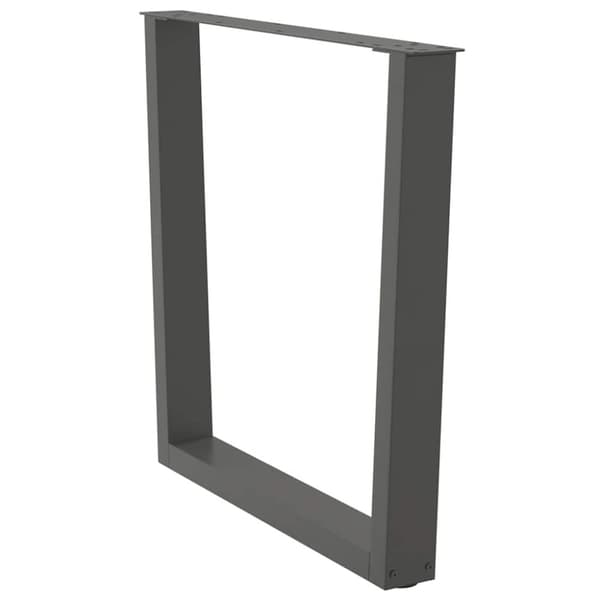 Matbordsben V-formade 2 st antracit 80x(72-73,3) cm stål