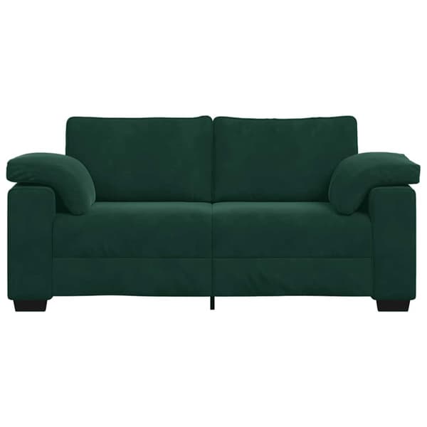 Tvåsitssoffa mörkgrön 180x77x82 cm sammet