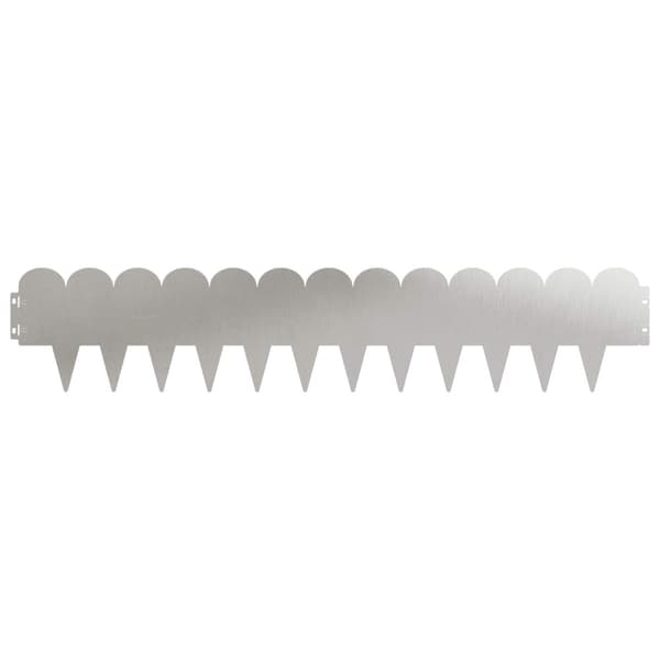 Kant för gräsmatta 10 pcs 103 x 20 cm Stål Silver