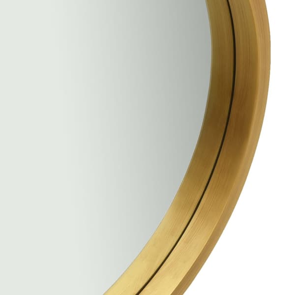 Väggspegel med rem 40 cm guld