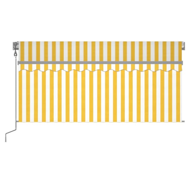 Automatiserad markis vindsensor rullgardin LED 3x2,5m gul/vit