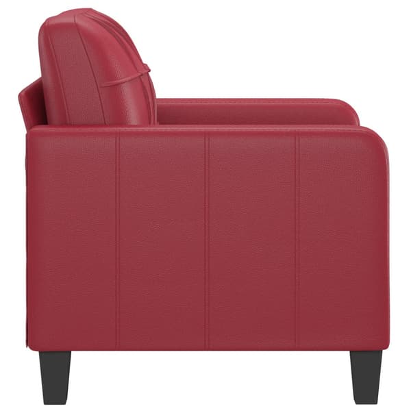 Fåtölj vinröd 60 cm Konstläder