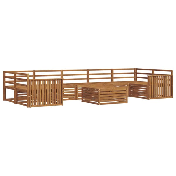Utomhussoffset 8 pcs Naturfärg